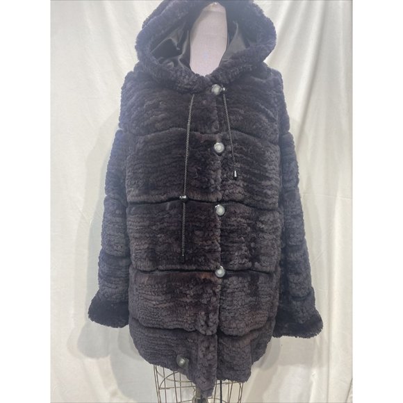 knitted fur stroller reversible (52007)
